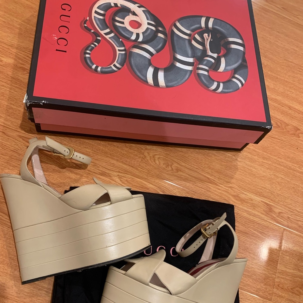 Gucci Nappa wedges- Leather